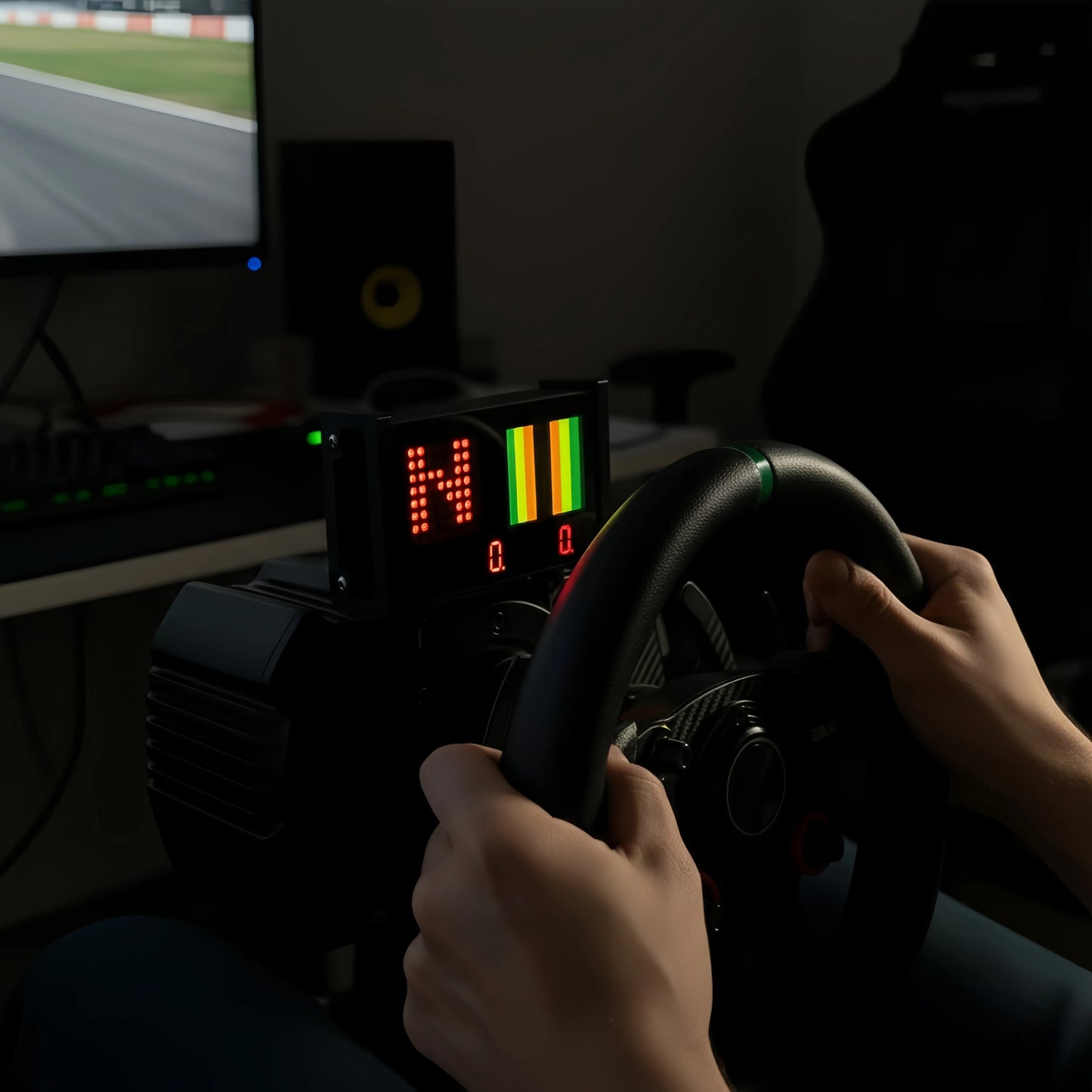RX-01 Steering Wheel Simracing Car Game PC USB Meter Light Digital LED Display Mod