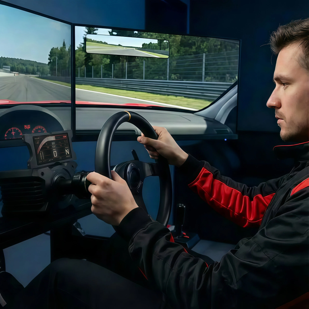 RX-04 Universal 5 inch OLED Sim Racing Dashboard Display - PC Compatible with All Racing Wheel Bases - Custom Design Tool Included